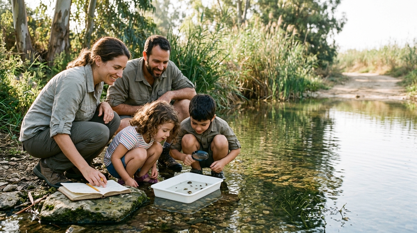 מזמינים אתכם להצטרף לתוכנית חווייתית לכל המשפחה בנחל פולג בנתניה – שישה מפגשים של סקרנות, גילויים, משחקים ועשייה משותפת בטבע.