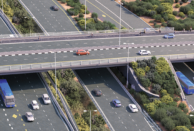פרויקט נתיבים מהירים: עבודות להתקנת גשרי שילוט לאורך נתיבי כביש החוף (2
